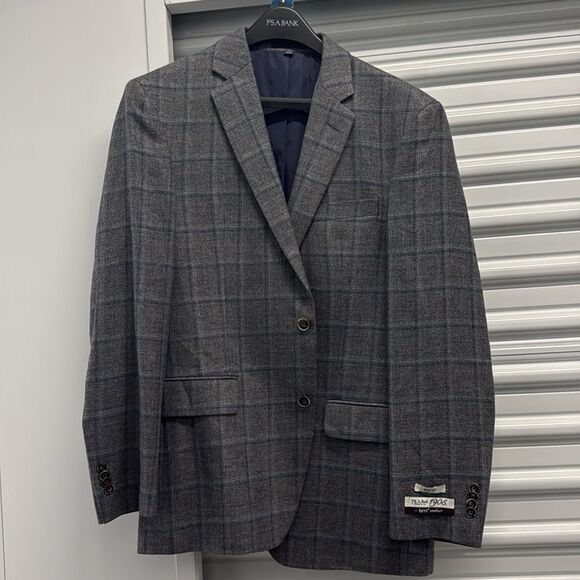 Jos A Bank Mens Size 40R Blazer Madras Patchwork Plaid Sport Coat Jacket - Picture 1 of 11